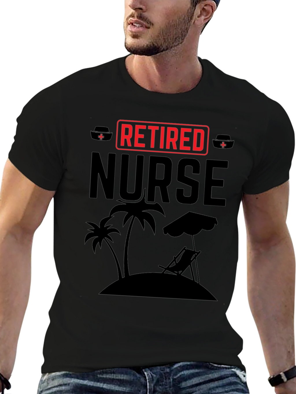 Retired Nurse Beach T-Shirt - Relaxing Retirement