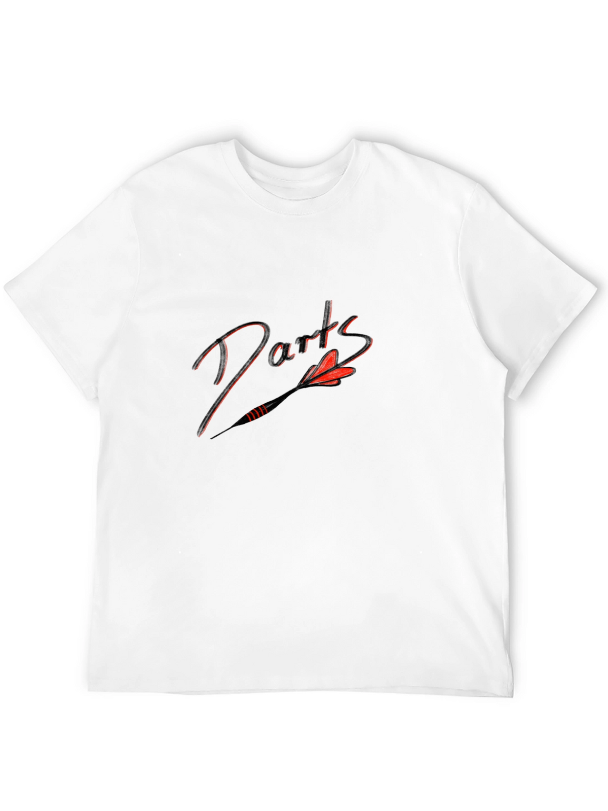 Darts Graphic Tee - Black Cotton Blend T-Shirt