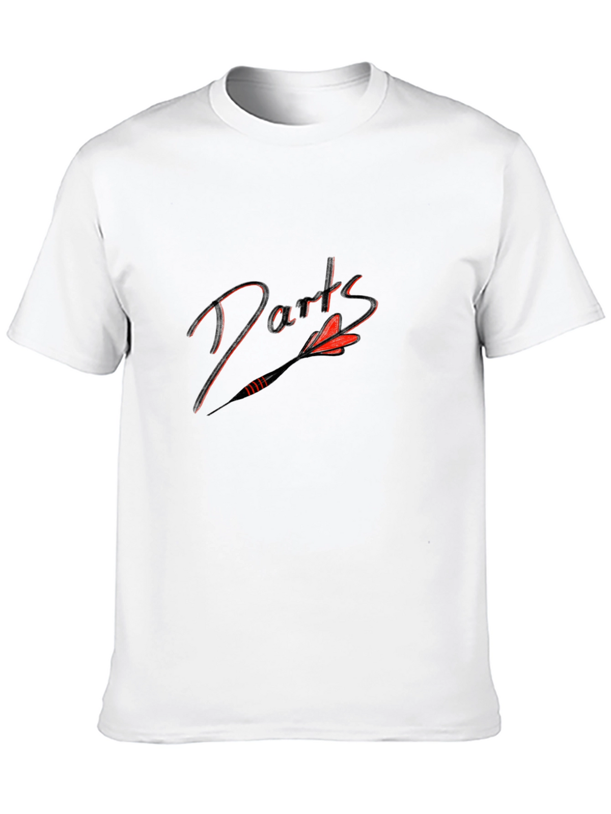 Darts Graphic Tee - Black Cotton Blend T-Shirt
