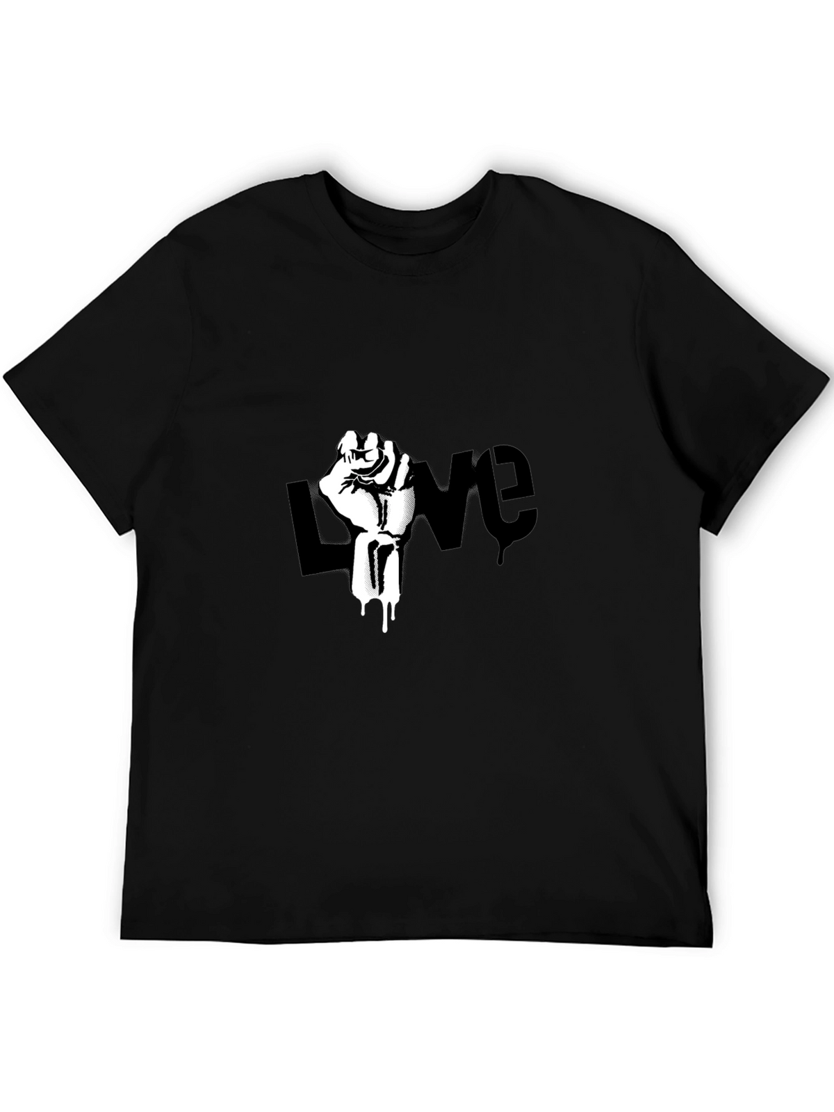 Love Fist T-Shirt - Black Graphic Tee