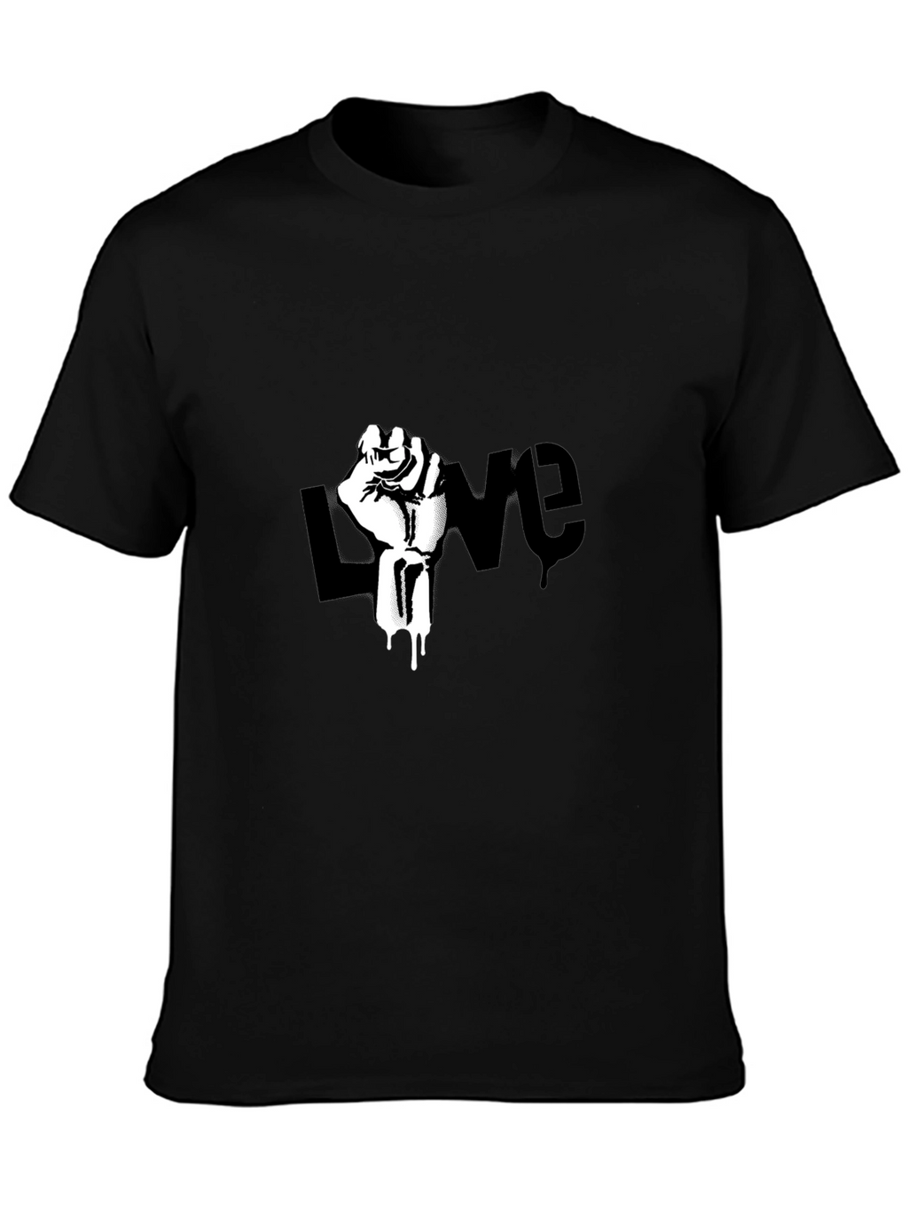 Love Fist T-Shirt - Black Graphic Tee
