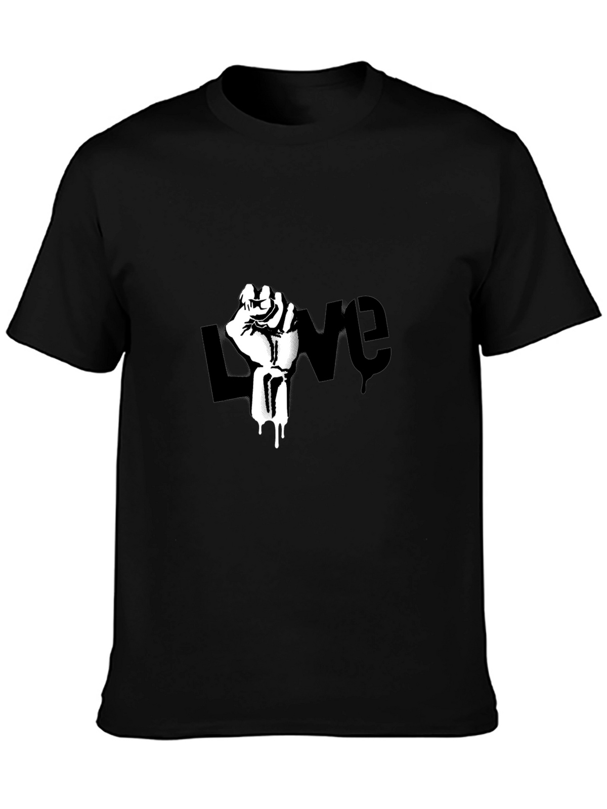 Love Fist T-Shirt - Black Graphic Tee