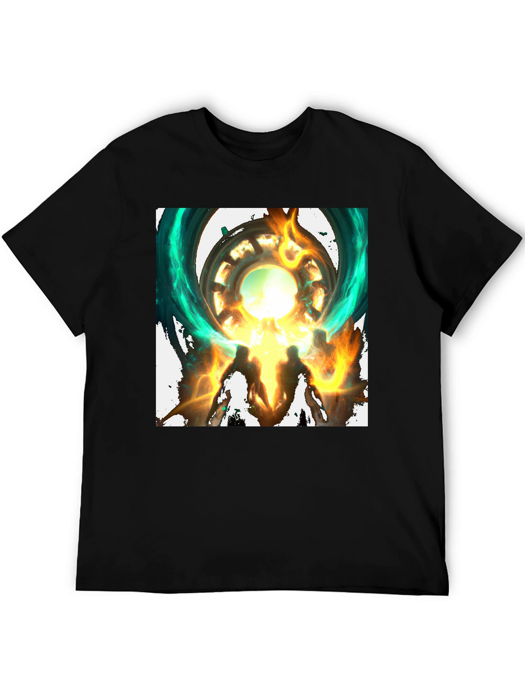 Mystical Portal Graphic Black T-Shirt