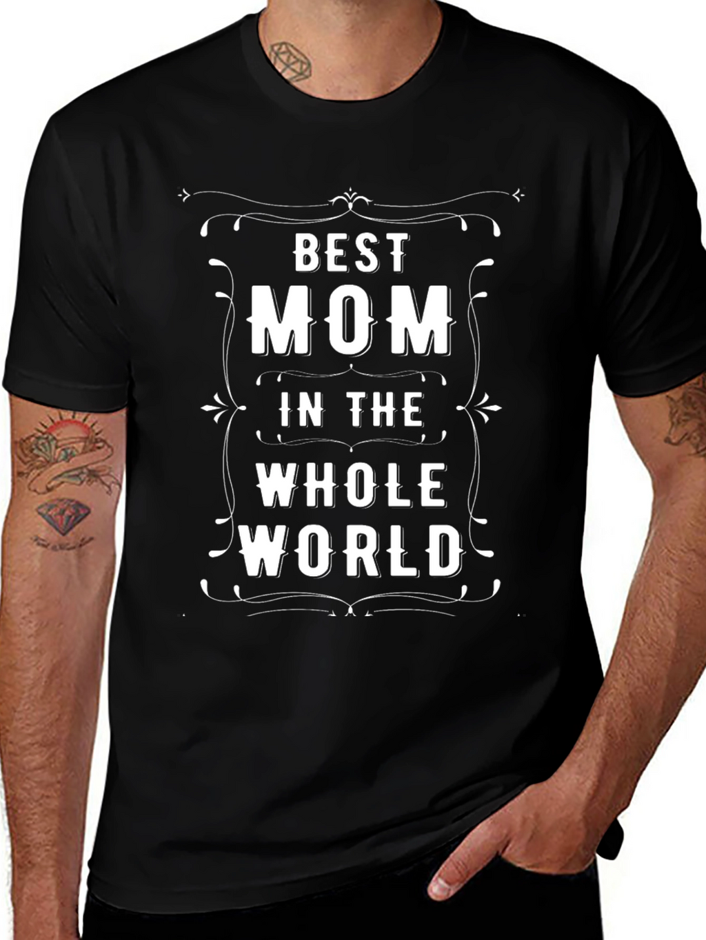 Best Mom in the Whole World Black T-Shirt