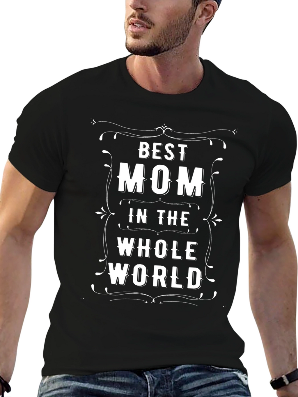 Best Mom in the Whole World Black T-Shirt