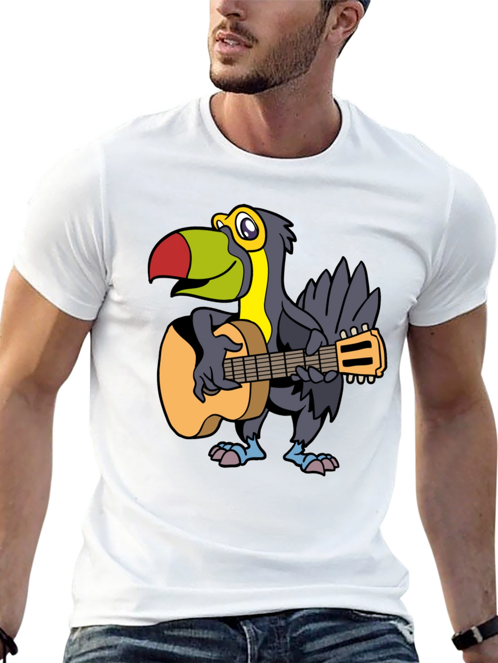 Toucan Guitarist Graphic Tee