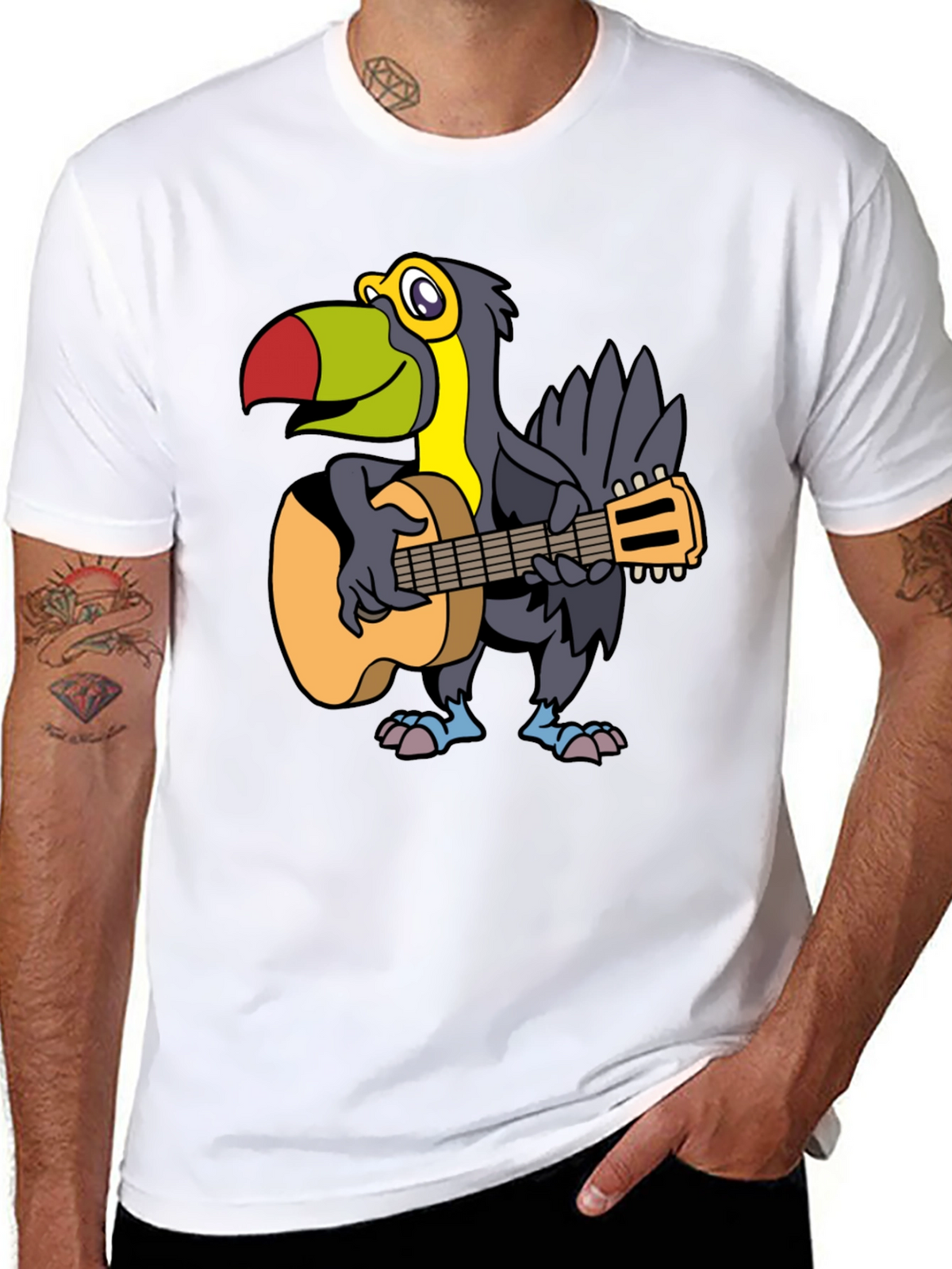 Toucan Guitarist Graphic Tee