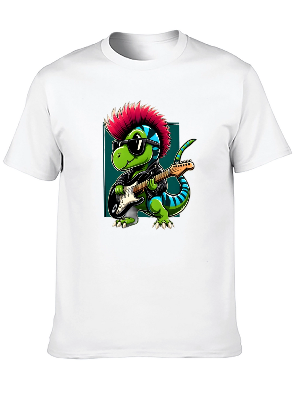 Punk Rock Dinosaur Guitarist T-Shirt