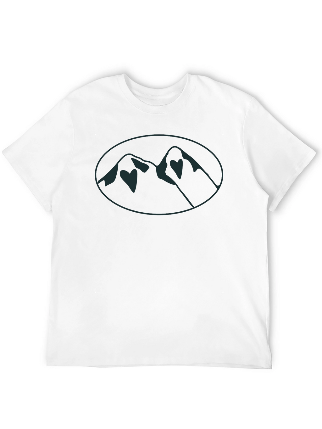 Mountain Peak Graphic Tee - Black Casual Shirt