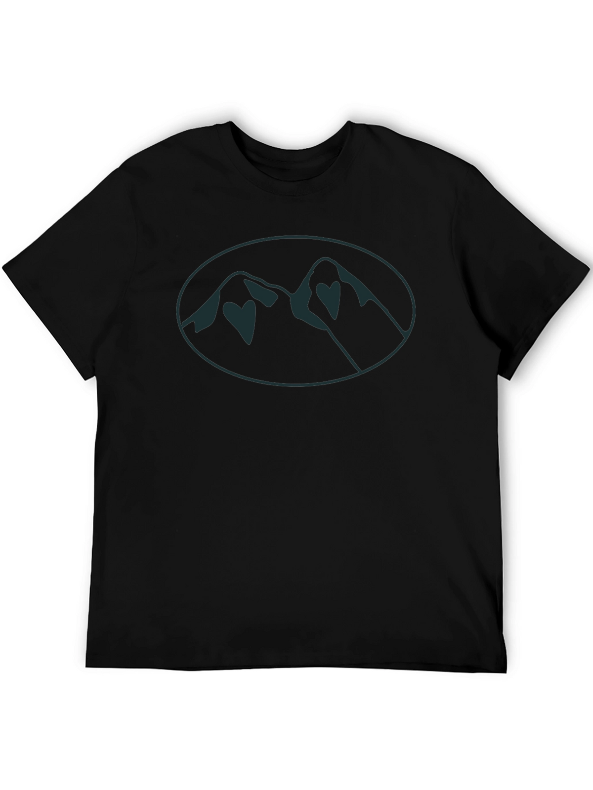 Mountain Peak Graphic Tee - Black Casual Shirt