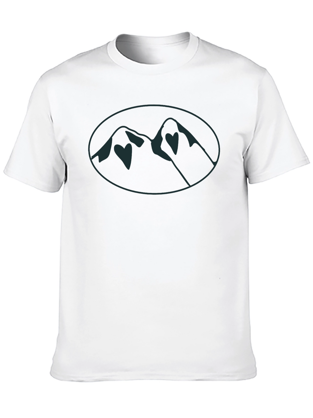 Mountain Peak Graphic Tee - Black Casual Shirt