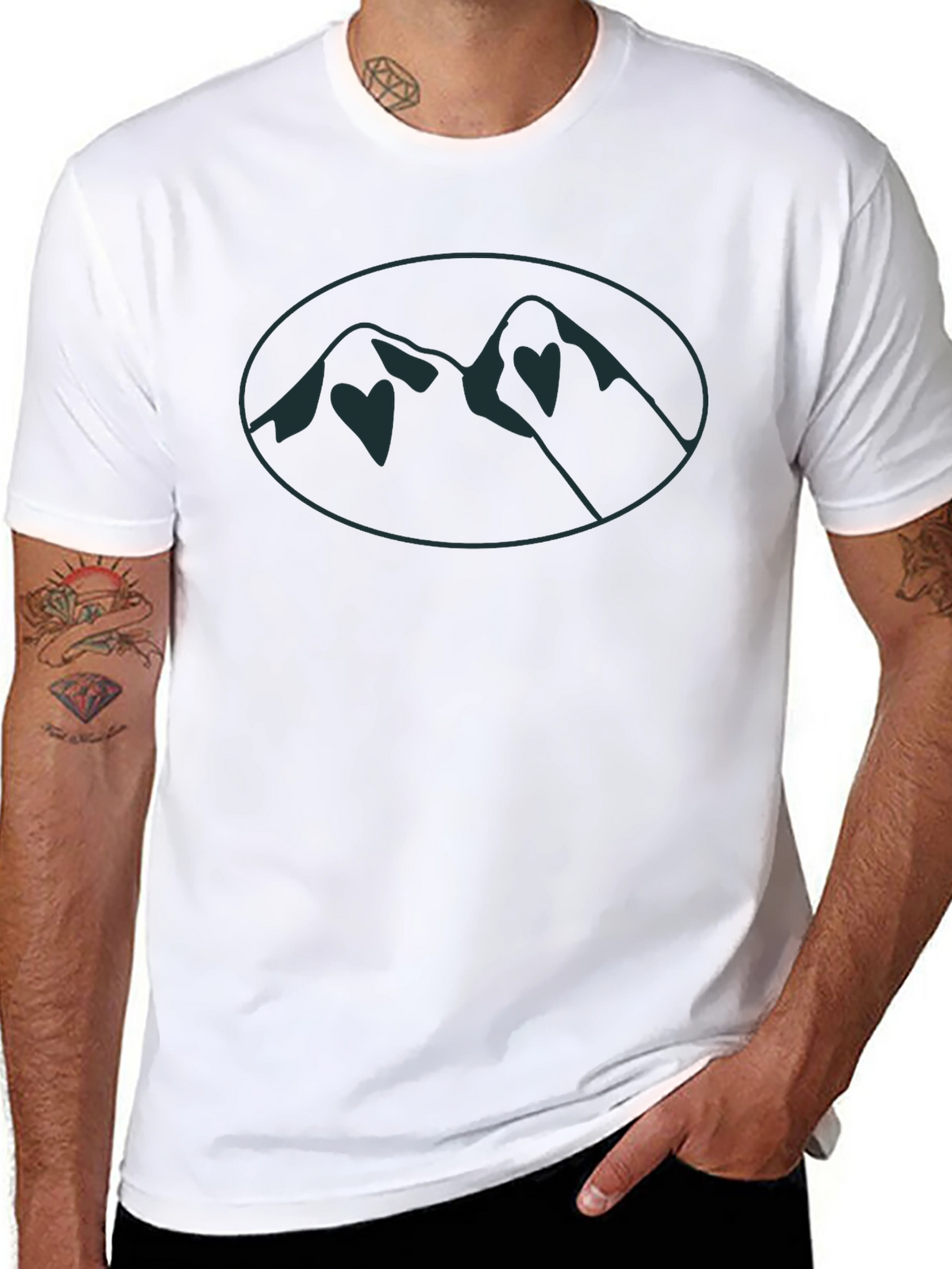 Mountain Peak Graphic Tee - Black Casual Shirt