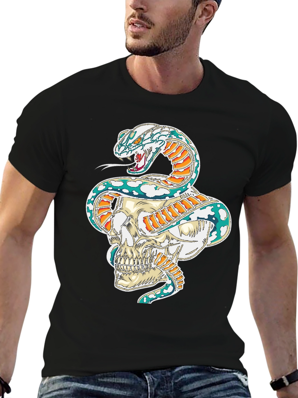 Skull & Serpent Graphic Tee