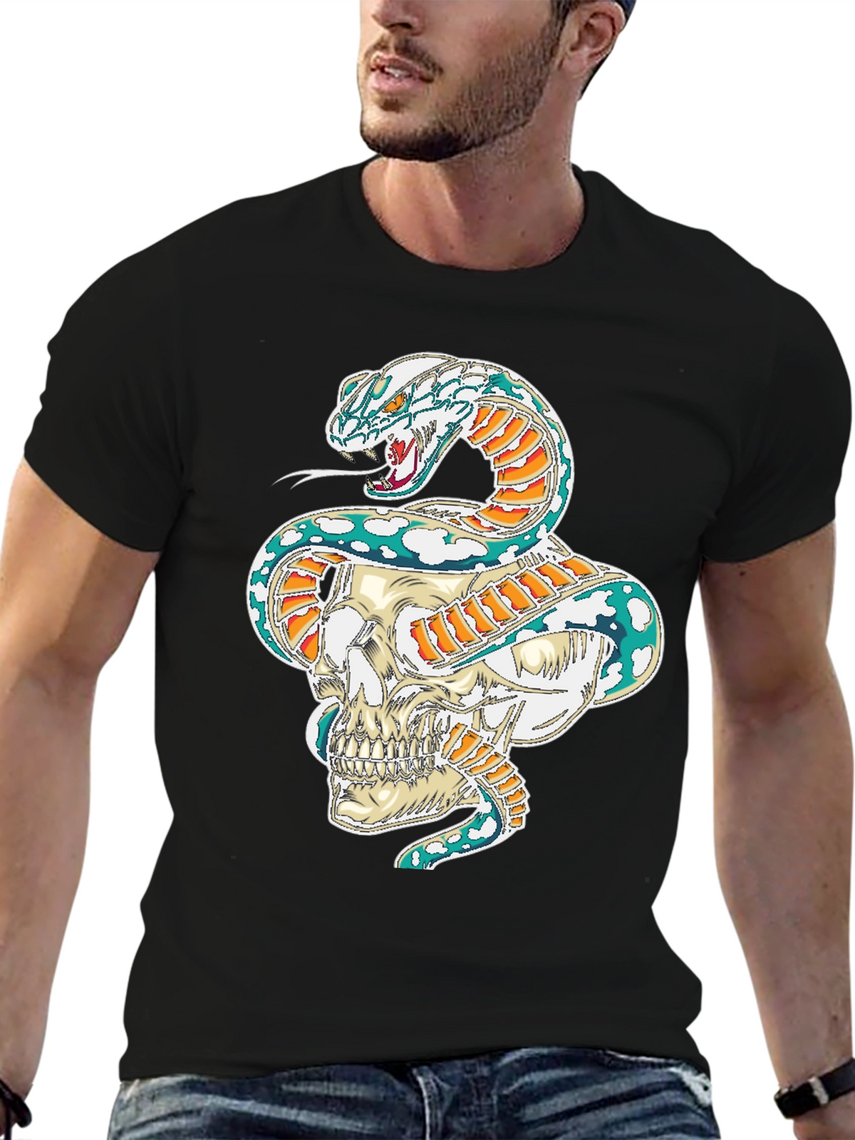 Skull & Serpent Graphic Tee