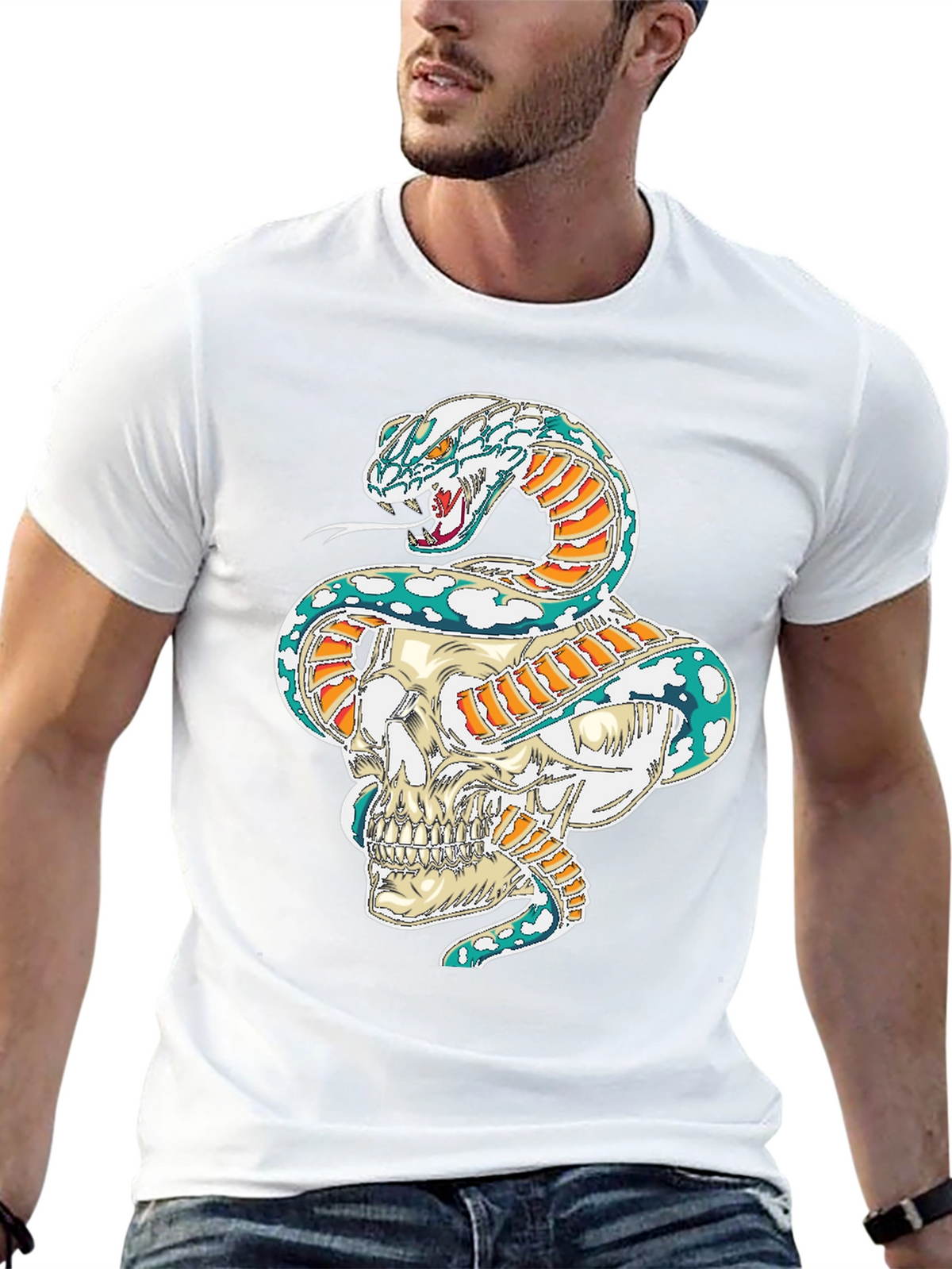 Skull & Serpent Graphic Tee