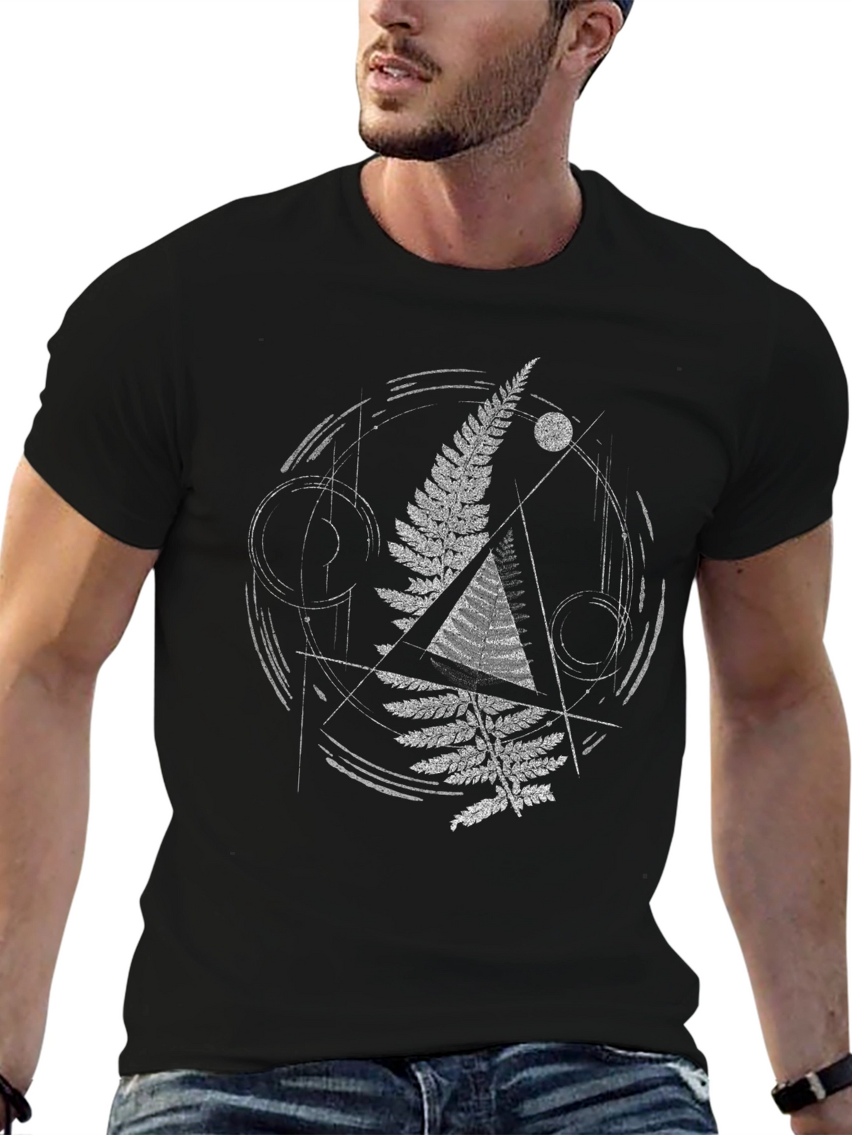 Geometric Fern Graphic T-Shirt