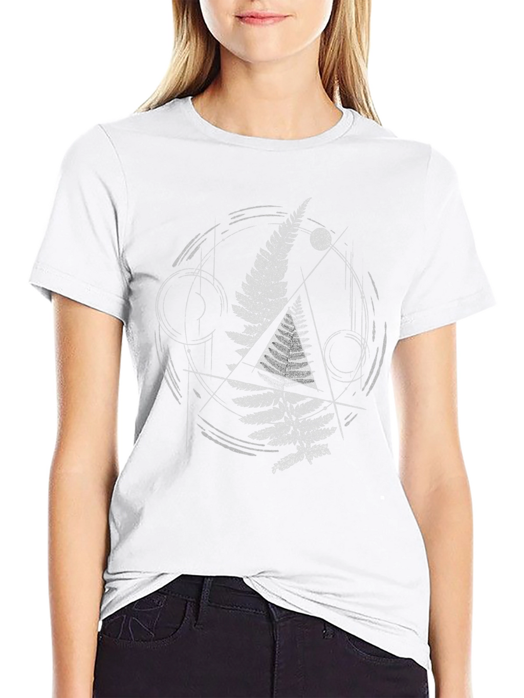 Geometric Fern Graphic T-Shirt