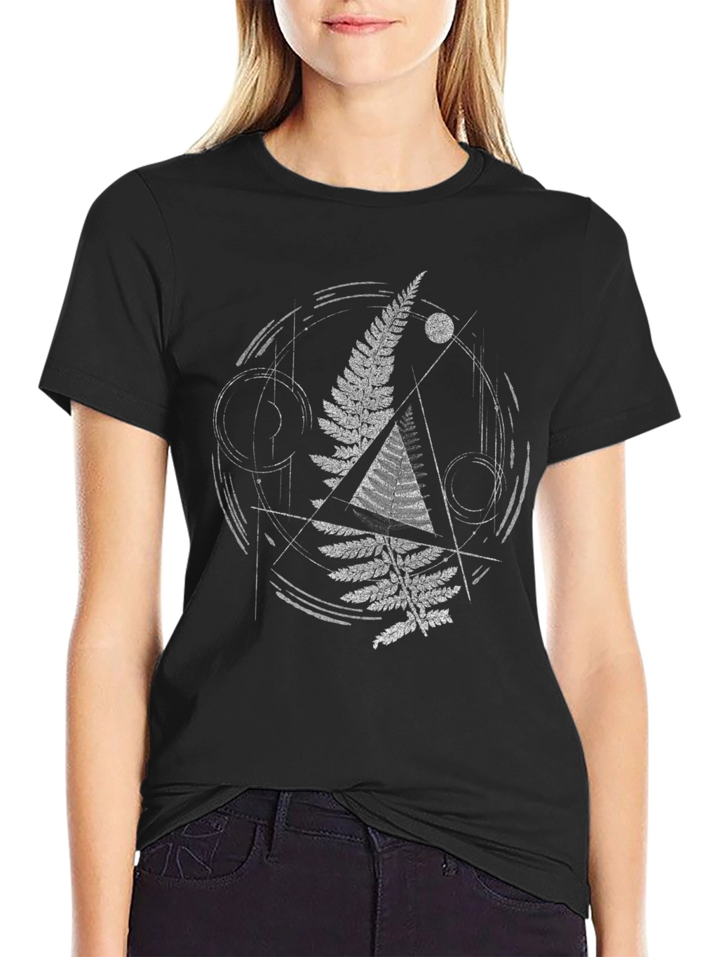 Geometric Fern Graphic T-Shirt