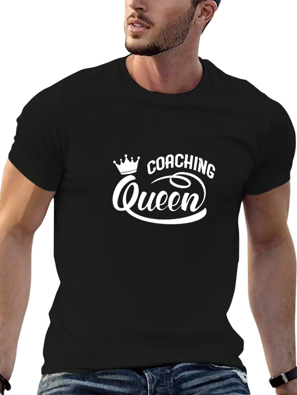 Coaching Queen Graphic Tee - Black T-Shirt