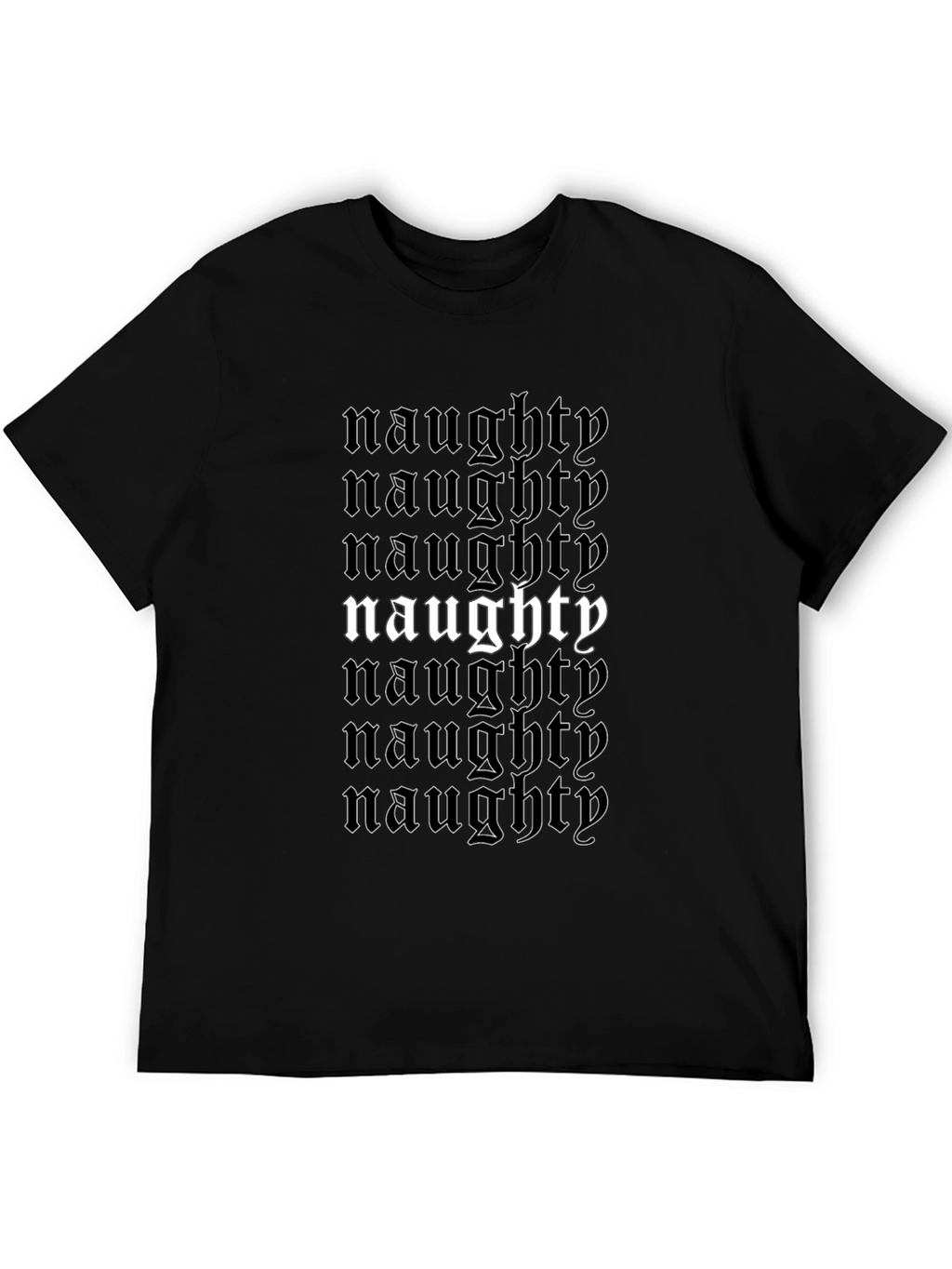 Naughty T-Shirt - Black Graphic Tee