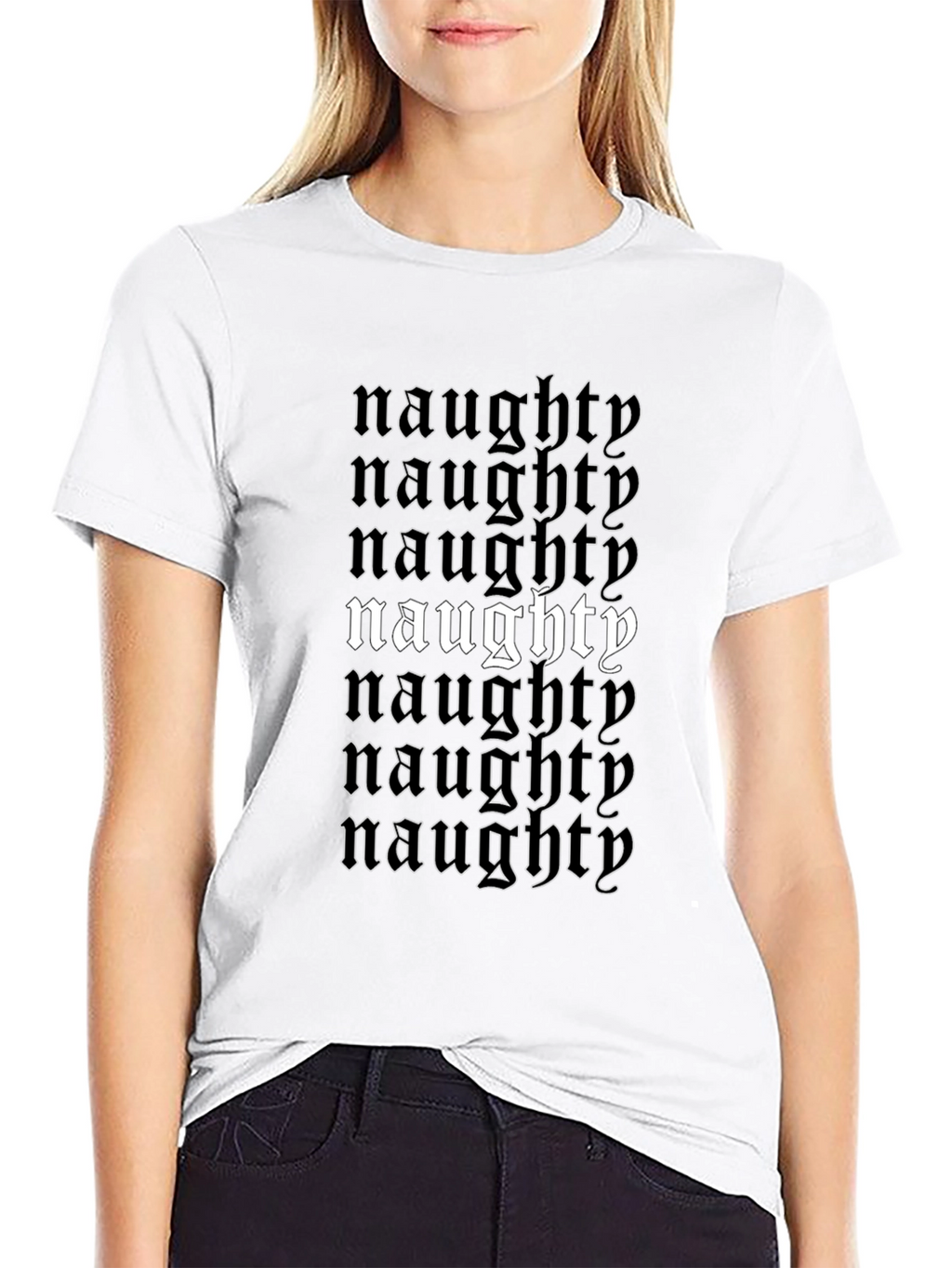 Naughty T-Shirt - Black Graphic Tee