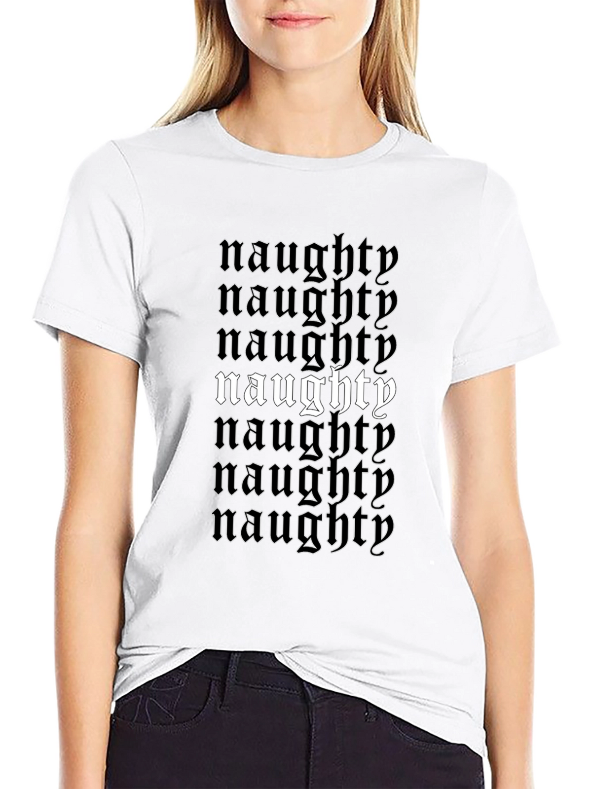 Naughty T-Shirt - Black Graphic Tee