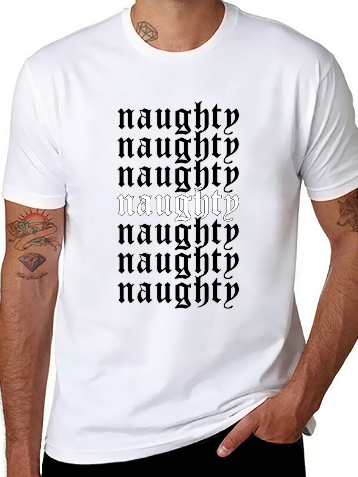 Naughty T-Shirt - Black Graphic Tee