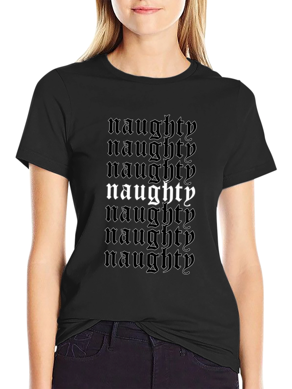 Naughty T-Shirt - Black Graphic Tee