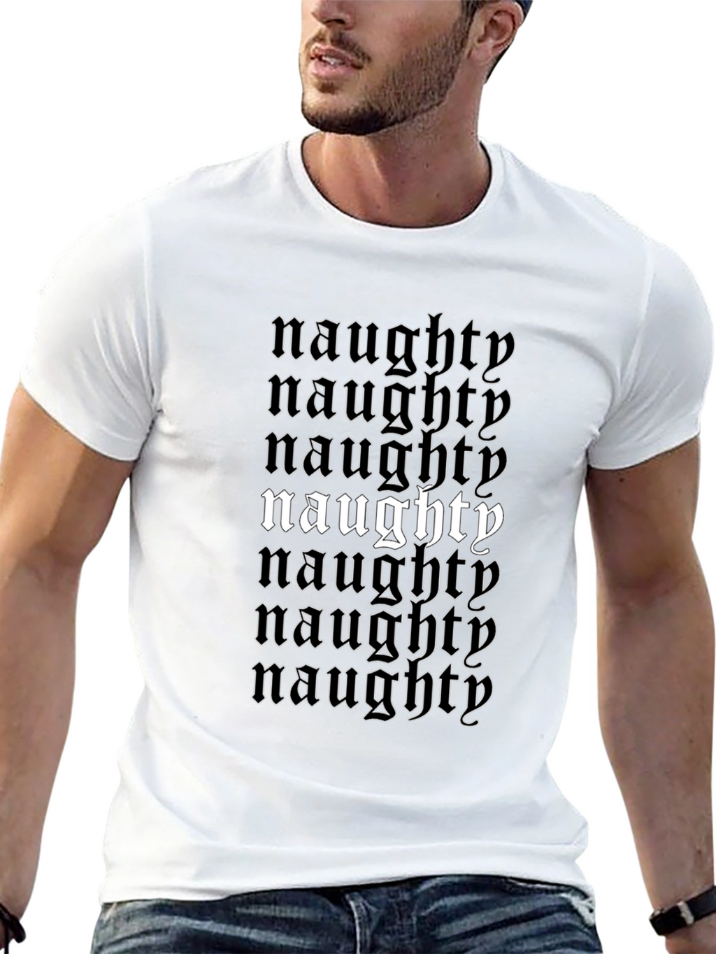Naughty T-Shirt - Black Graphic Tee