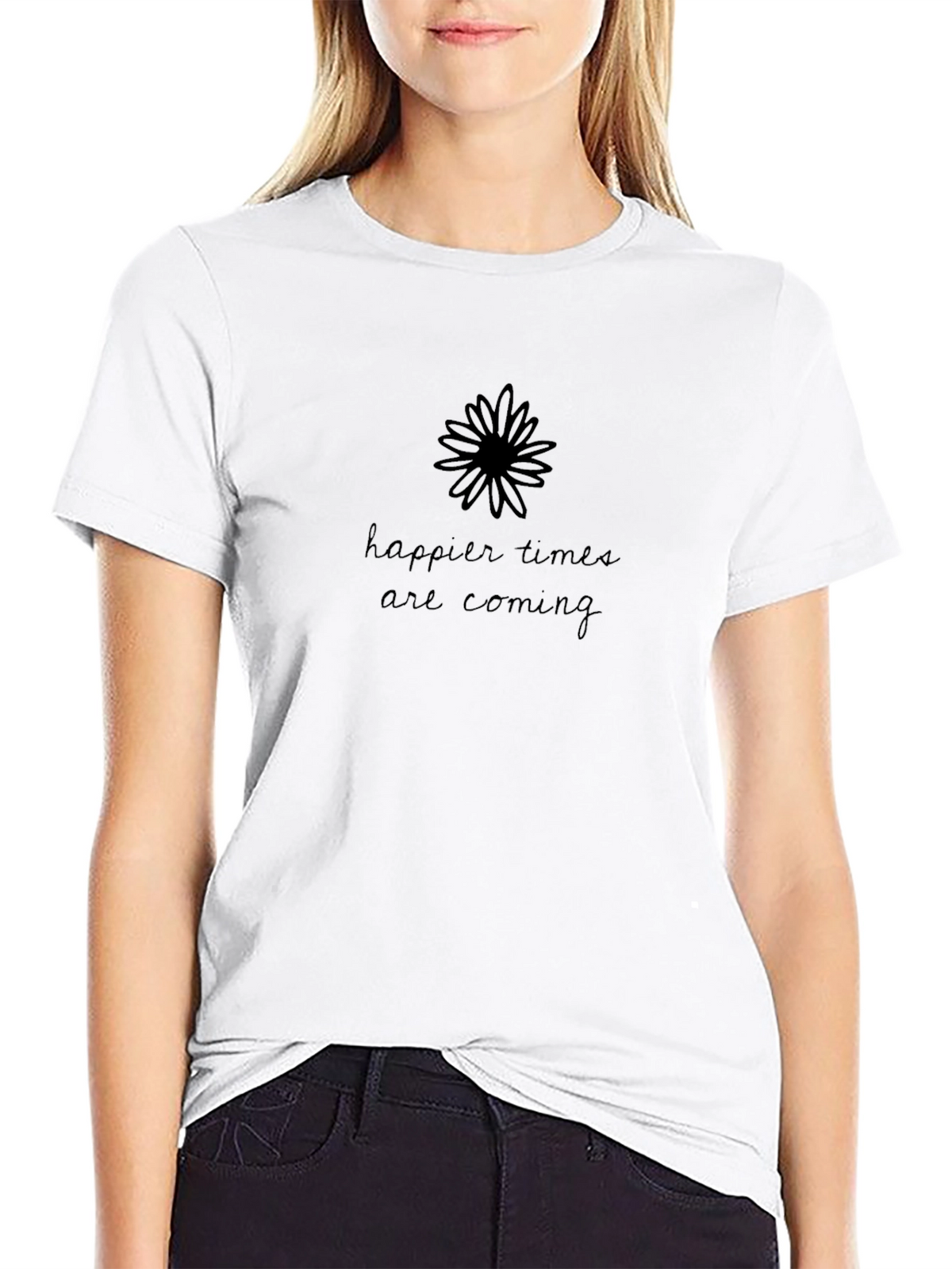 Happier Times Graphic Tee - Black