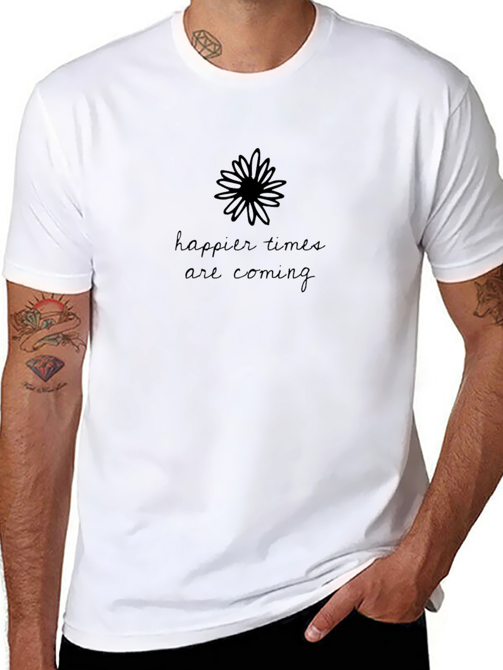 Happier Times Graphic Tee - Black