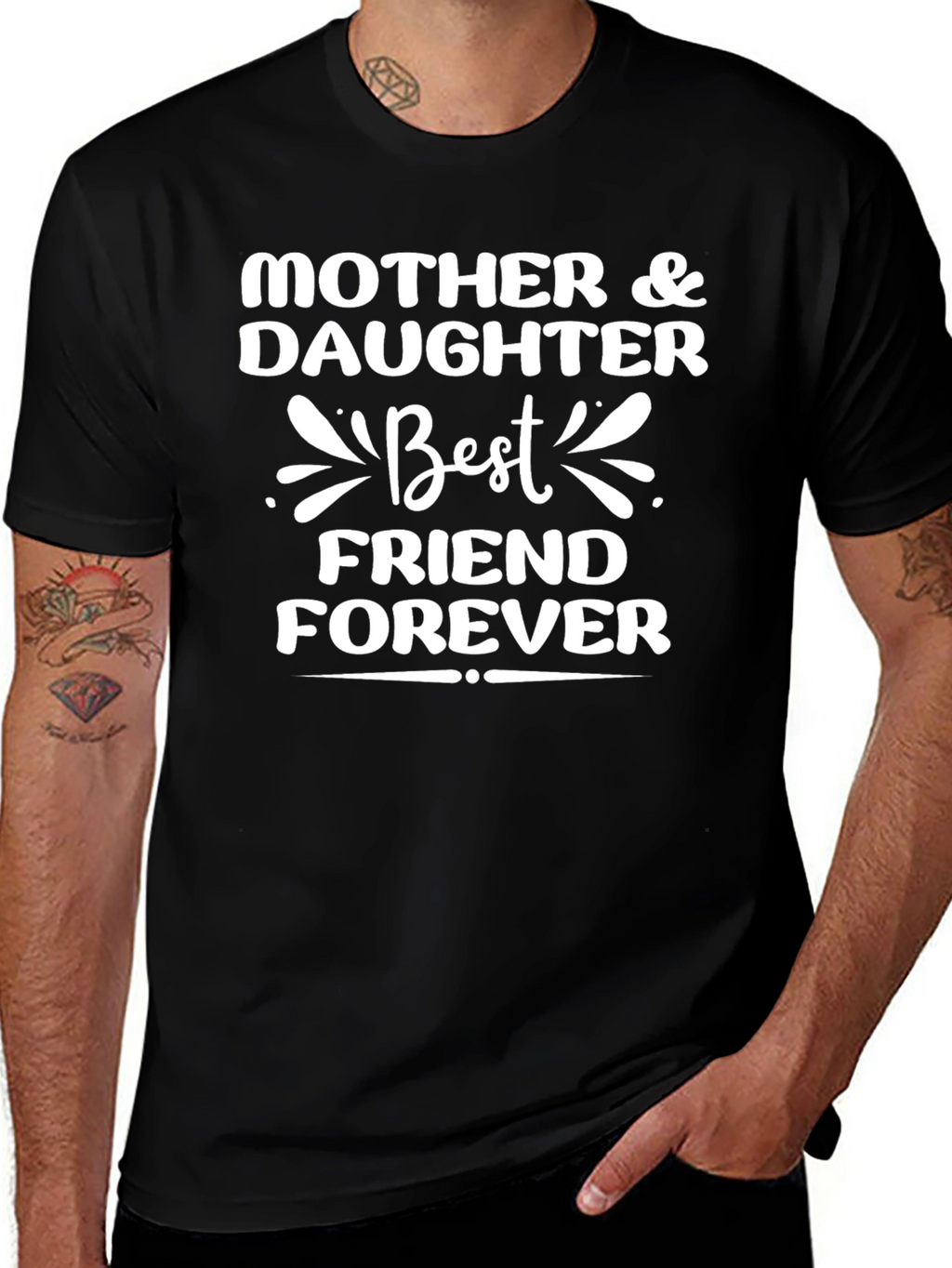 Mother & Daughter Best Friend Forever Black T-Shirt