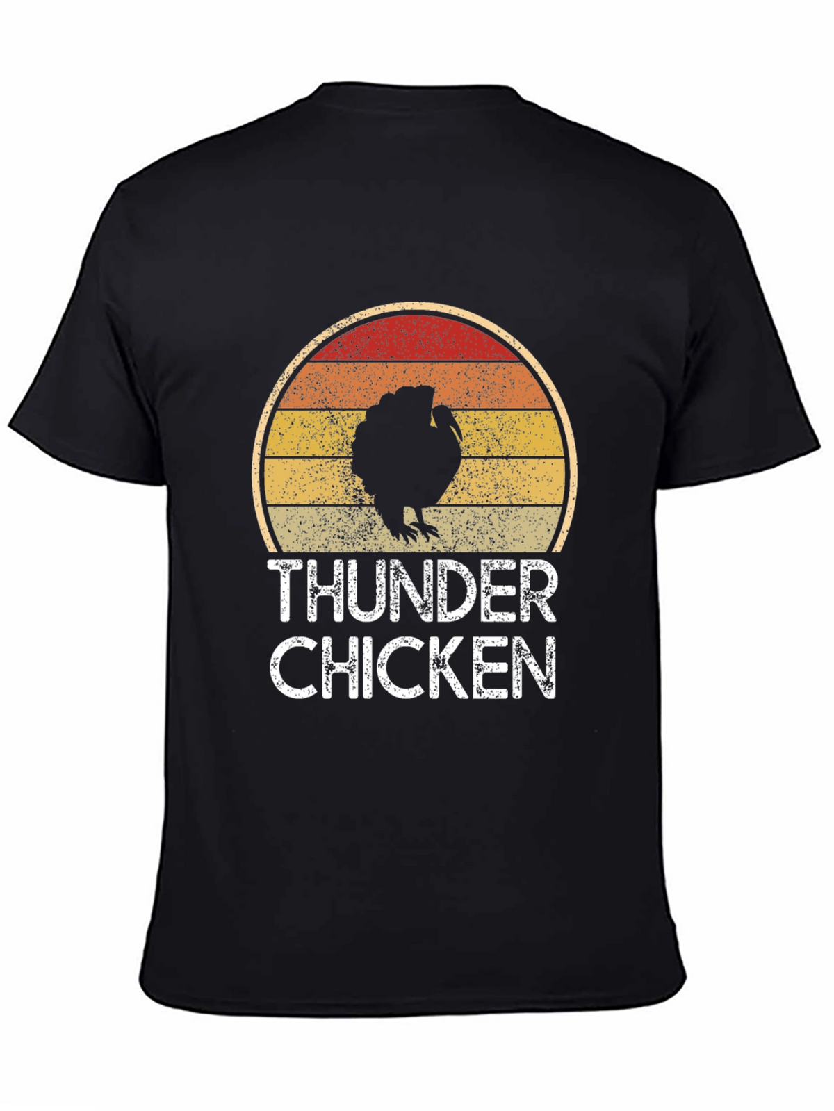 Thunder Chicken Retro Graphic Tee - Funny Turkey T-Shirt