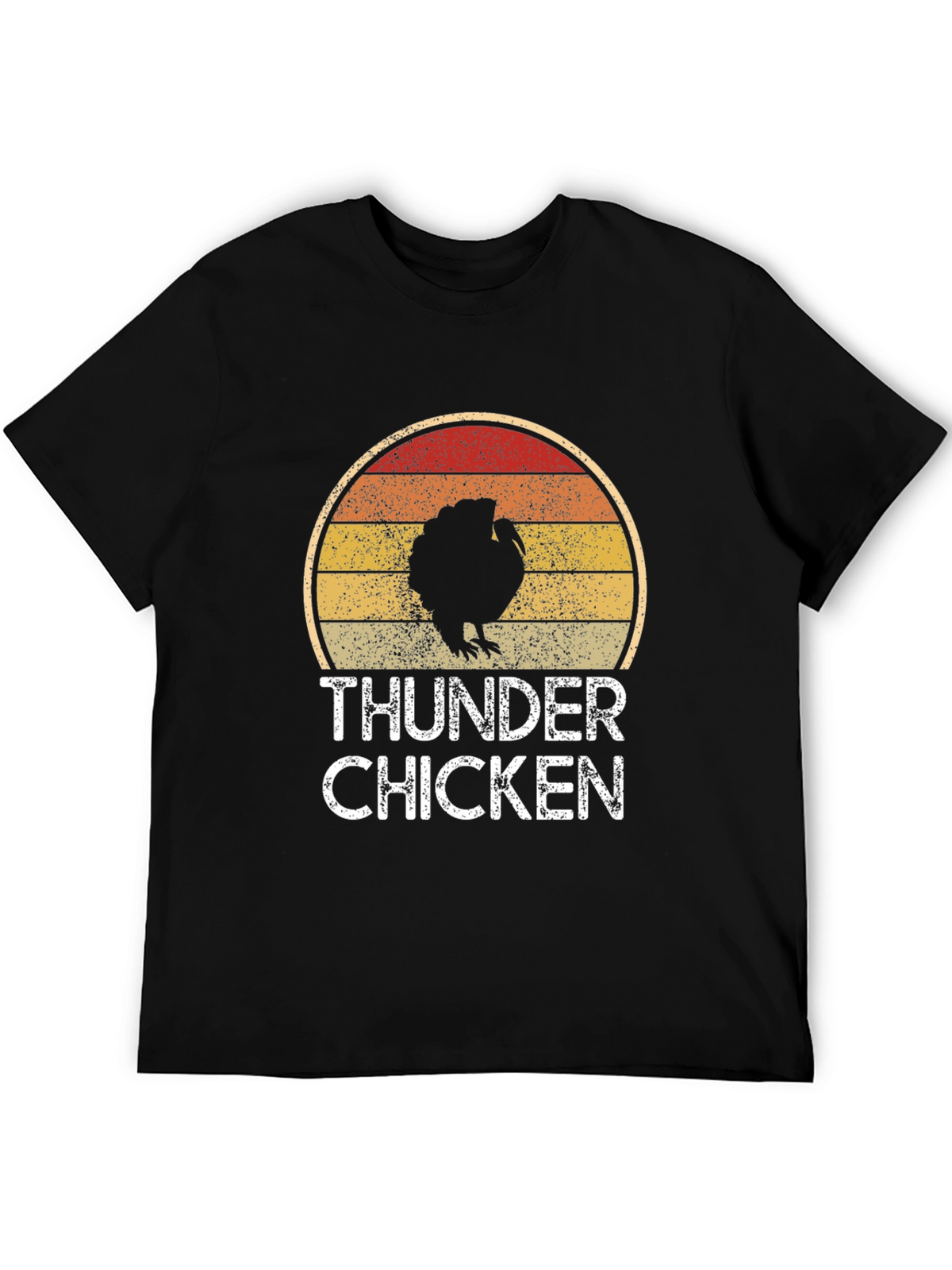 Thunder Chicken Retro Graphic Tee - Funny Turkey T-Shirt