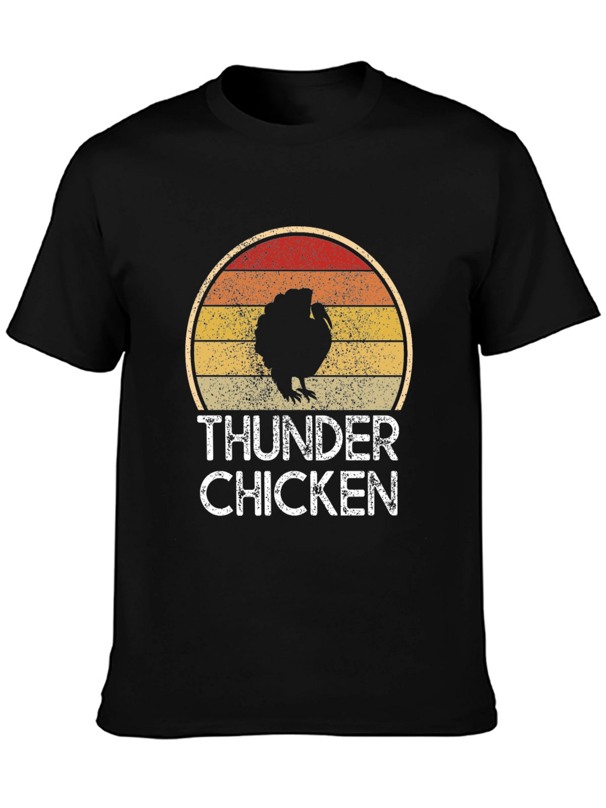 Thunder Chicken Retro Graphic Tee - Funny Turkey T-Shirt