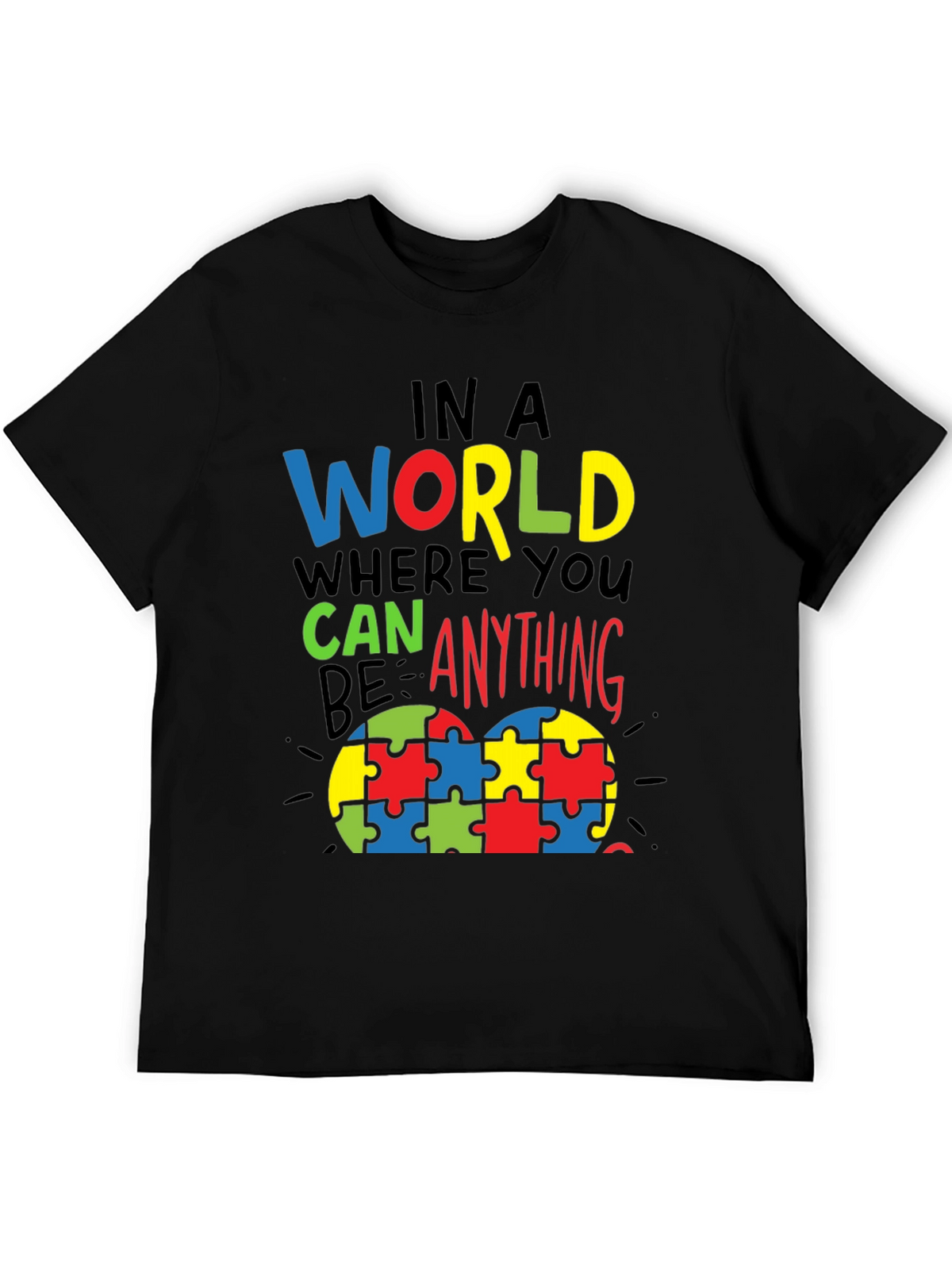 Autism Awareness Puzzle Heart Graphic T-Shirt