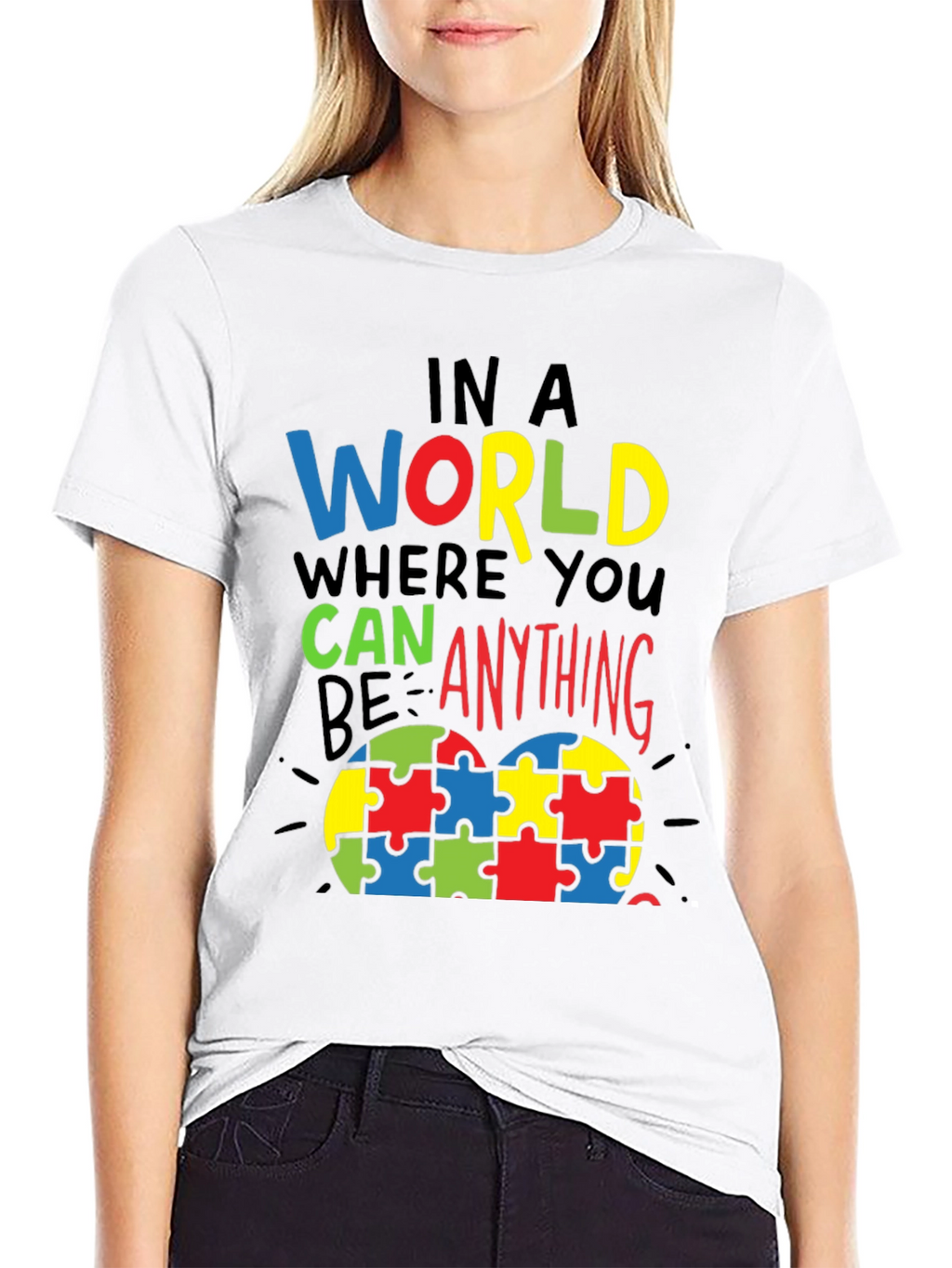 Autism Awareness Puzzle Heart Graphic T-Shirt