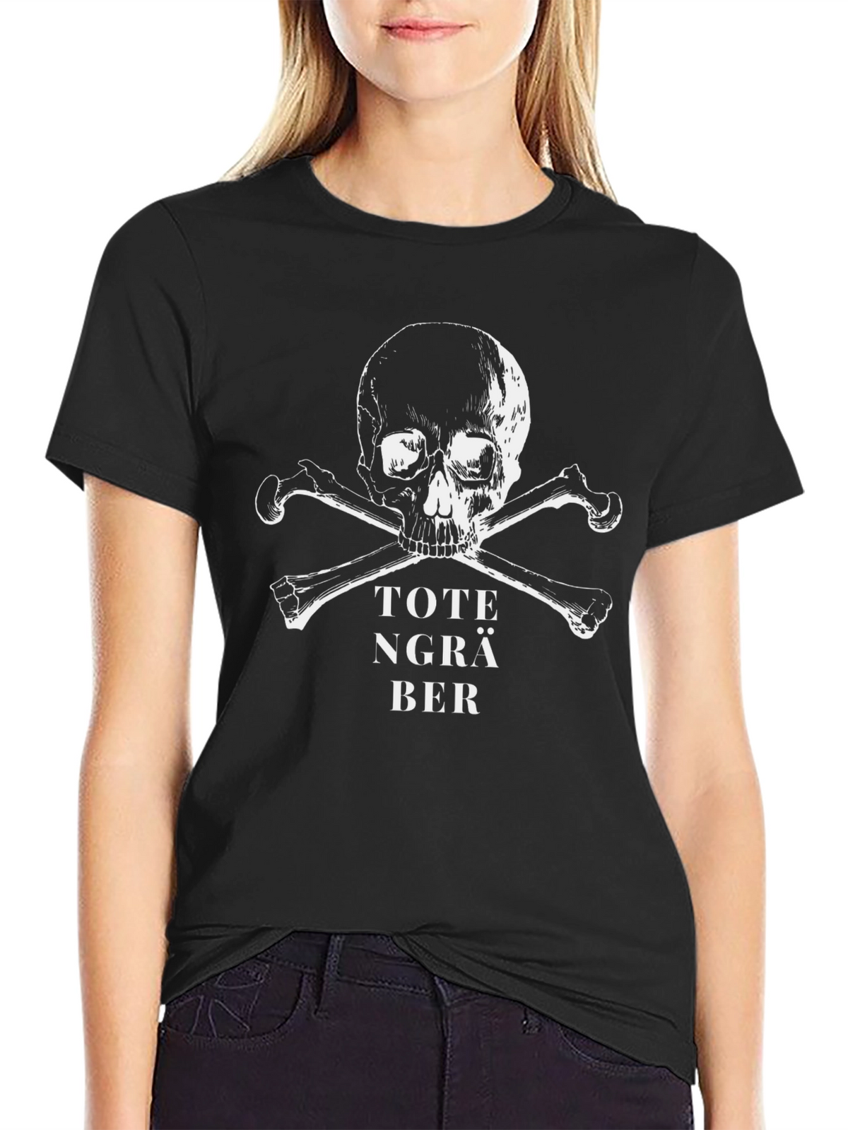 Toten Gräber Skull & Crossbones Black T-Shirt