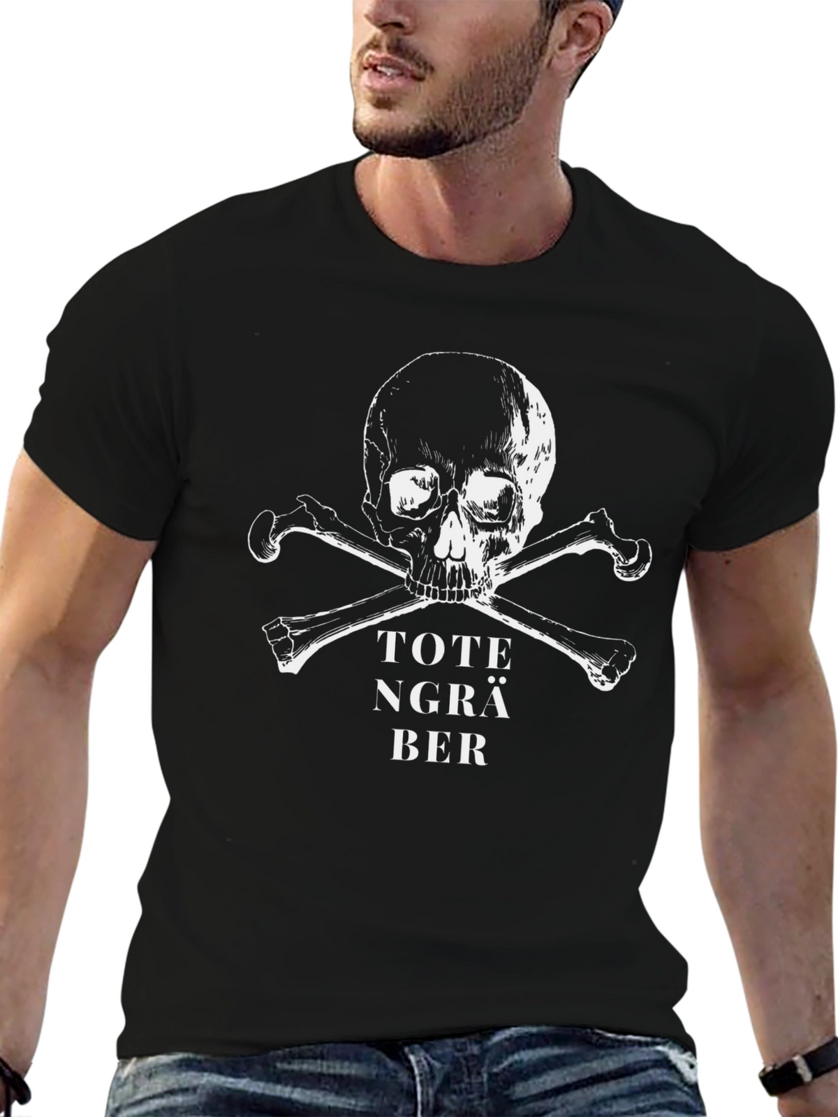 Toten Gräber Skull & Crossbones Black T-Shirt