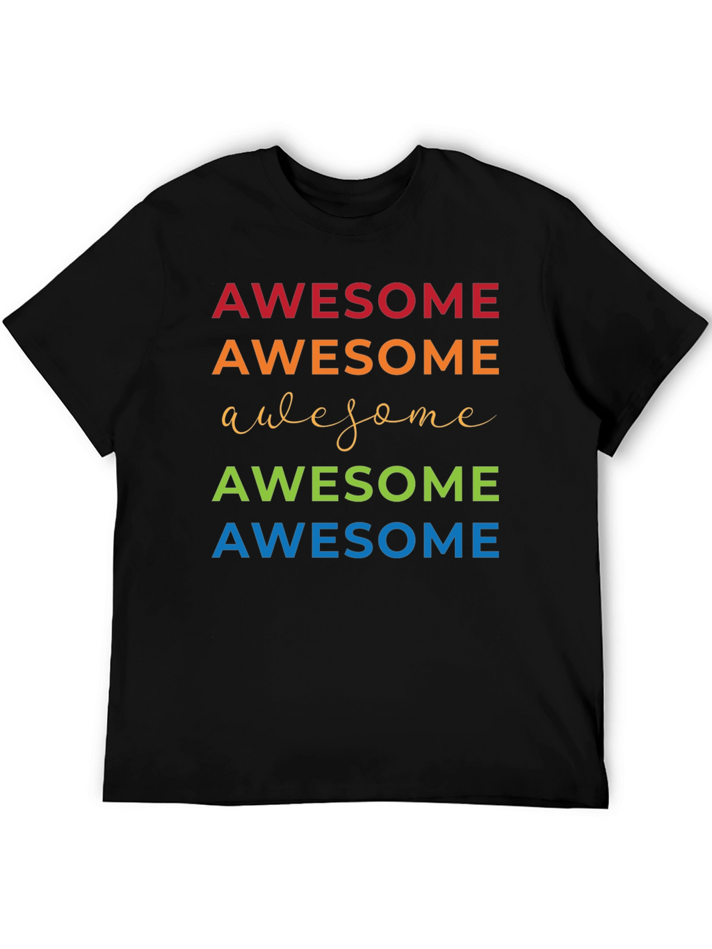 Awesome Graphic Tee - Stylish Mens Black T-Shirt