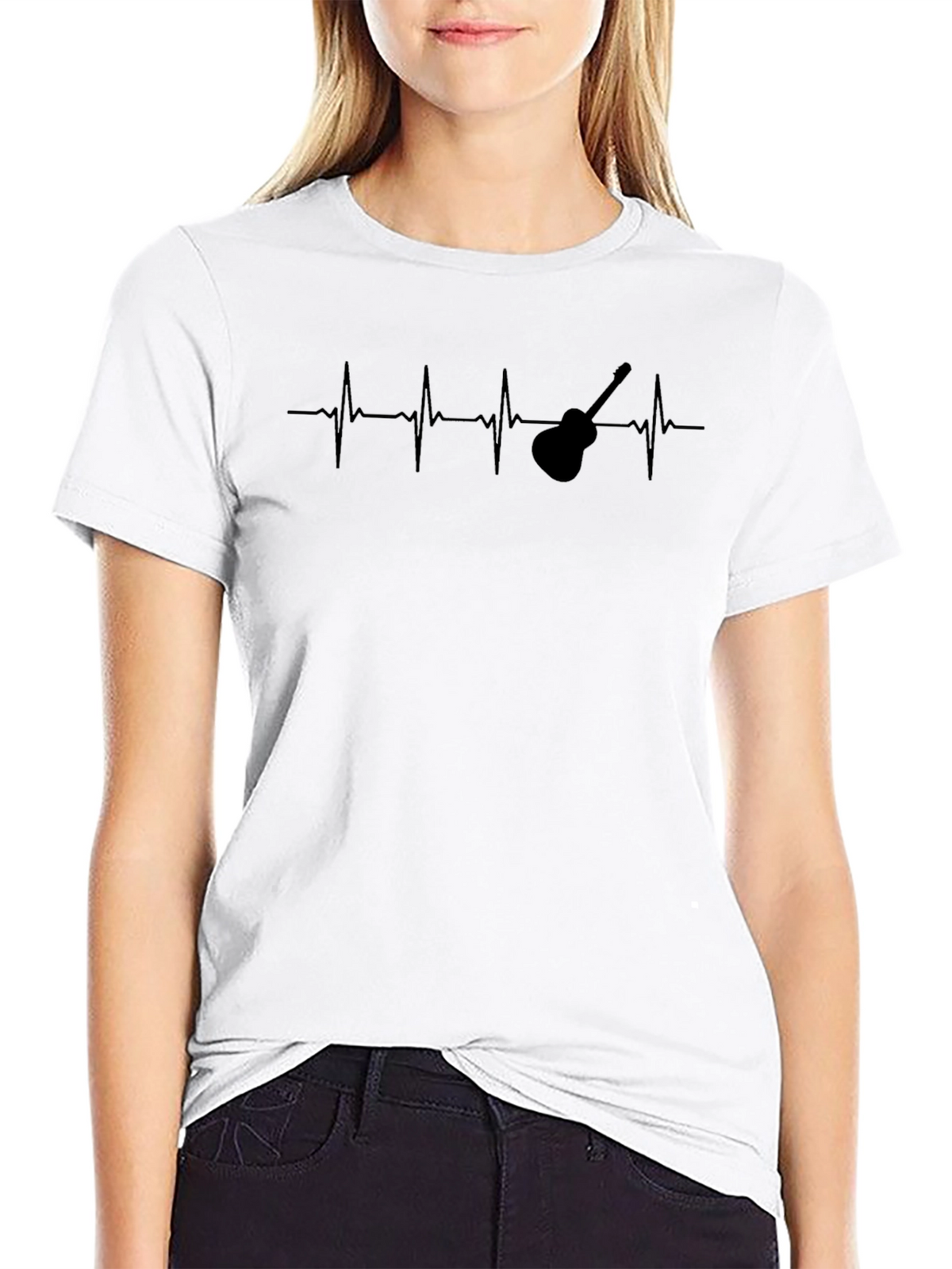 Guitar Heartbeat T-Shirt - Musicians Style