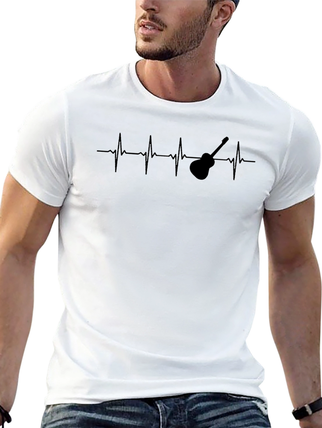 Guitar Heartbeat T-Shirt - Musicians Style