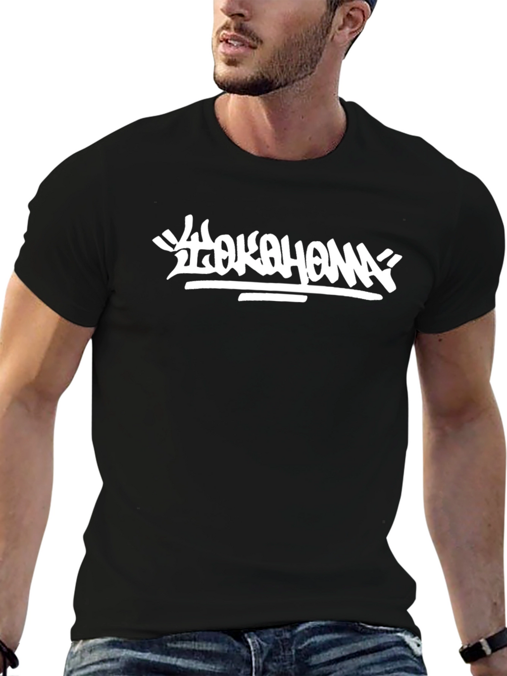 Urban Style Black Graphic Tee