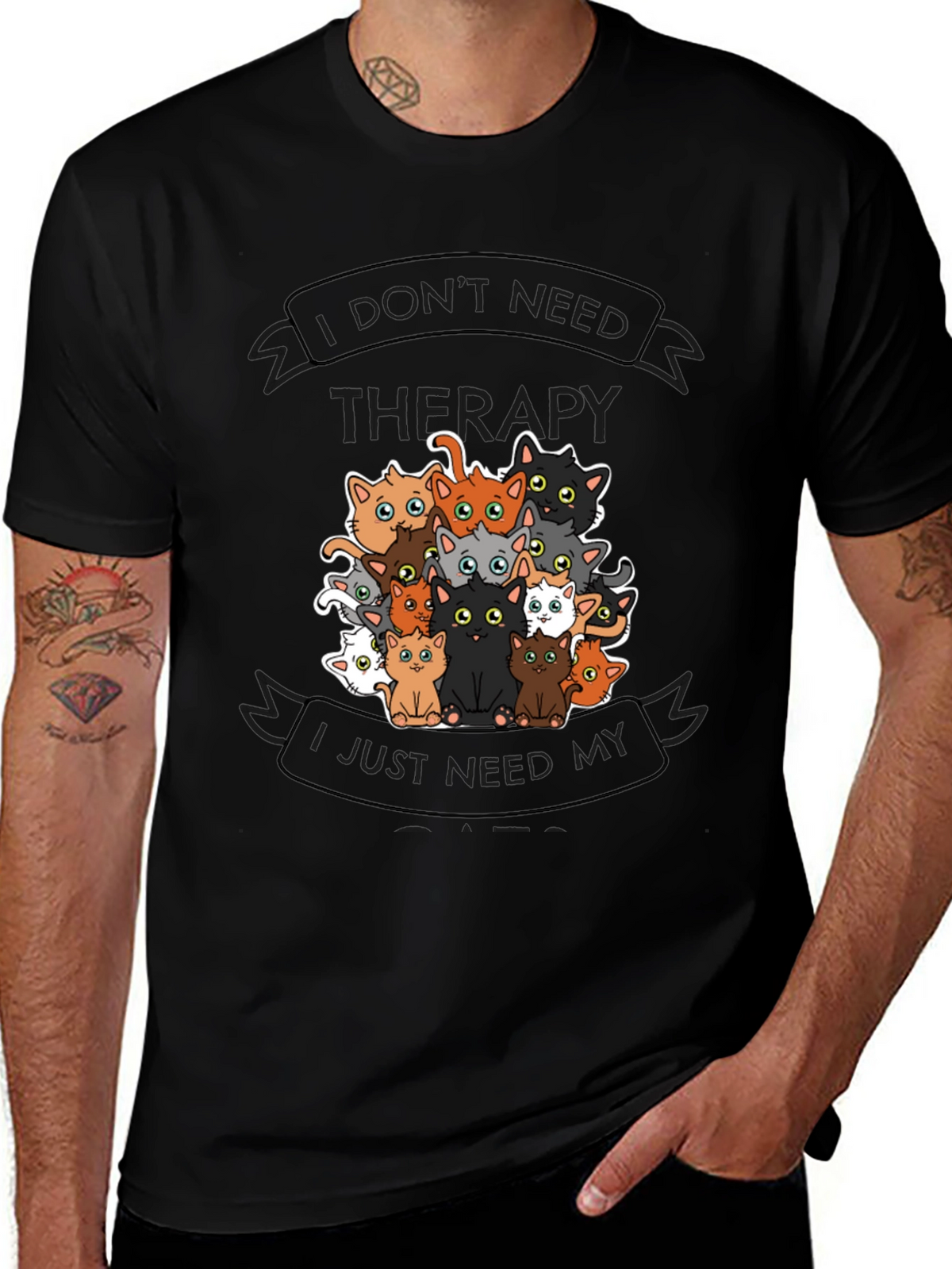 I Dont Need Therapy Cats T-Shirt