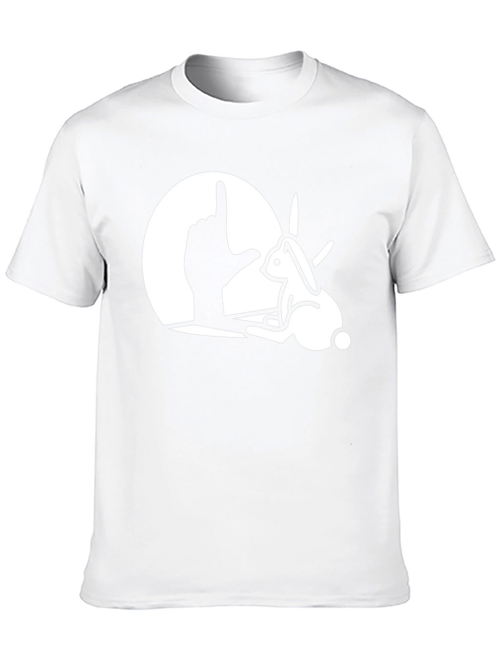 Rabbit Hand Shadow Graphic Tee - Unique Design
