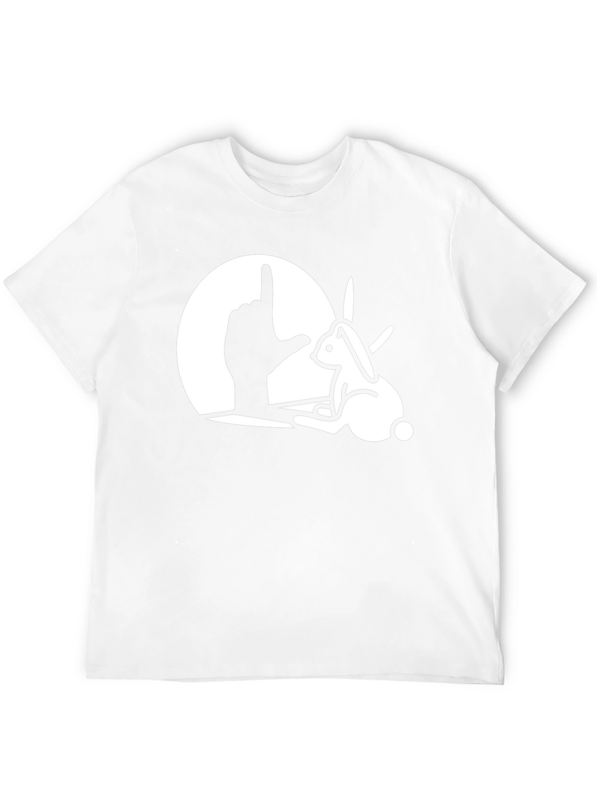 Rabbit Hand Shadow Graphic Tee - Unique Design