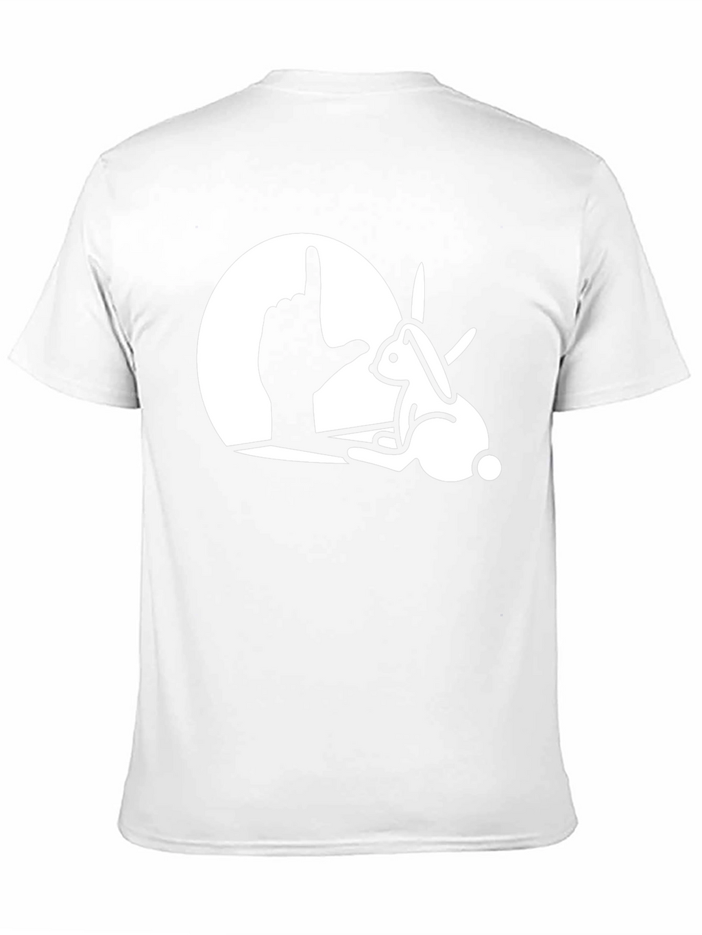 Rabbit Hand Shadow Graphic Tee - Unique Design