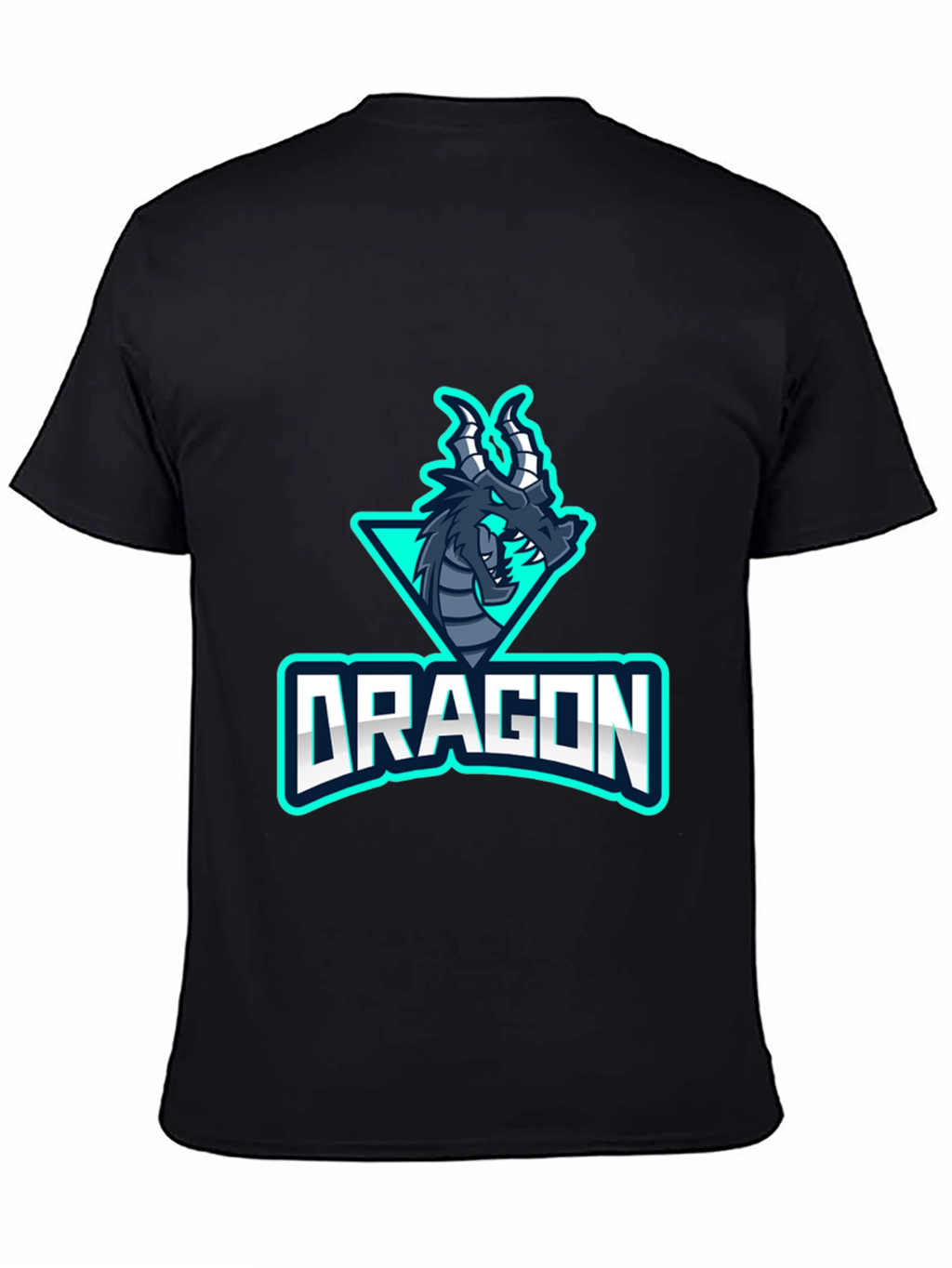 Dragon Graphic T-Shirt - Black Mens Crew Neck Tee