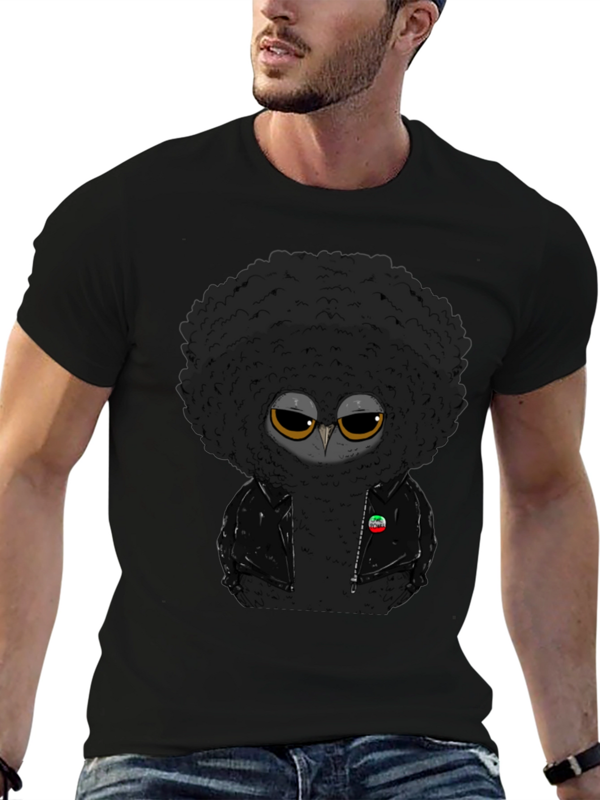 Funky Afro Owl T-Shirt - Cool & Unique Design