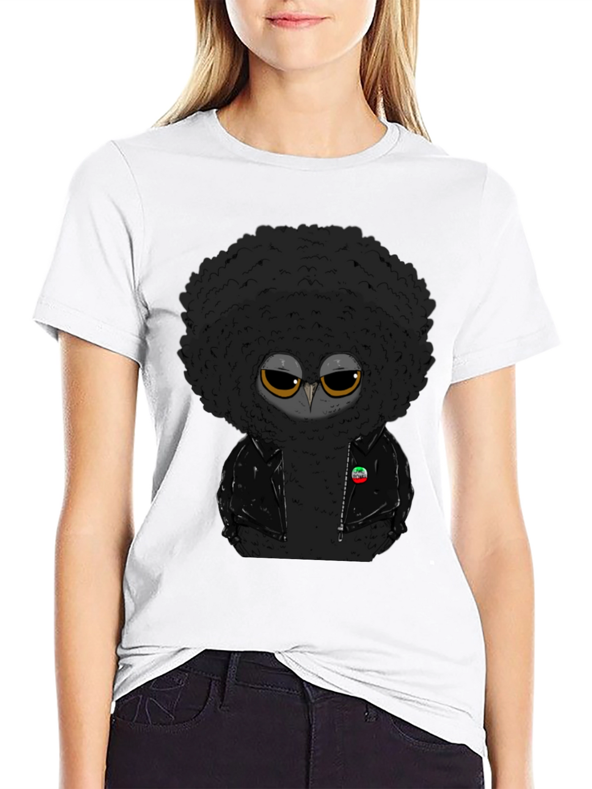 Funky Afro Owl T-Shirt - Cool & Unique Design